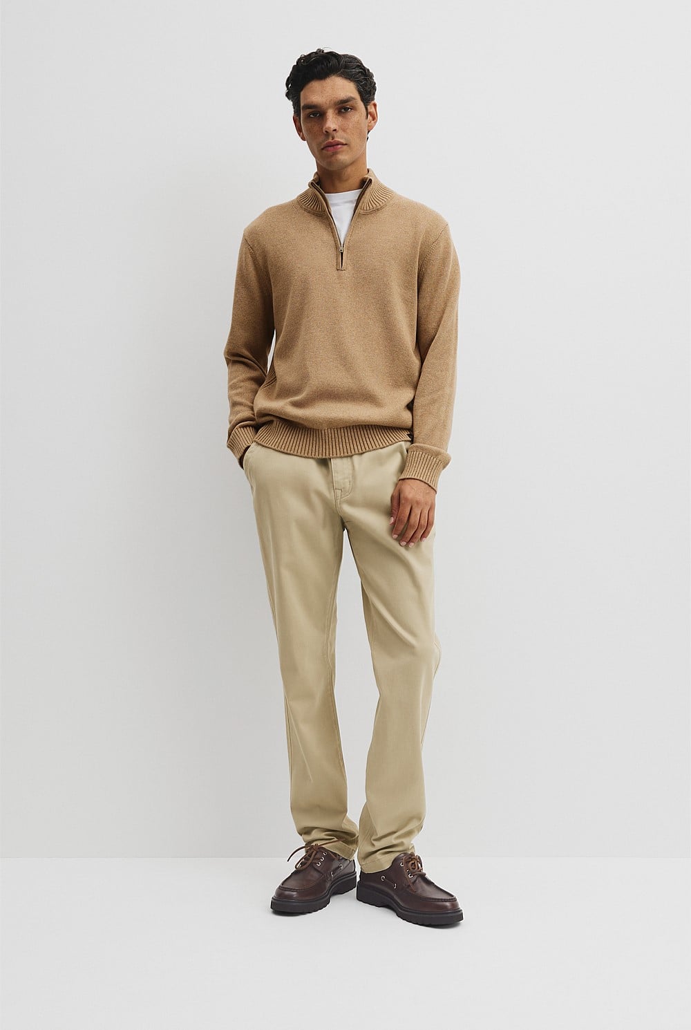 Australian Good Earth Cotton Half Zip Knit
