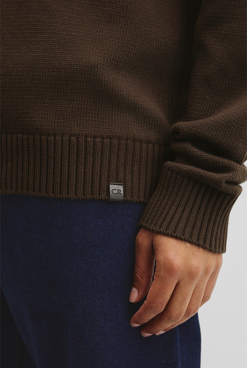 Australian Good Earth Cotton Half Zip Knit