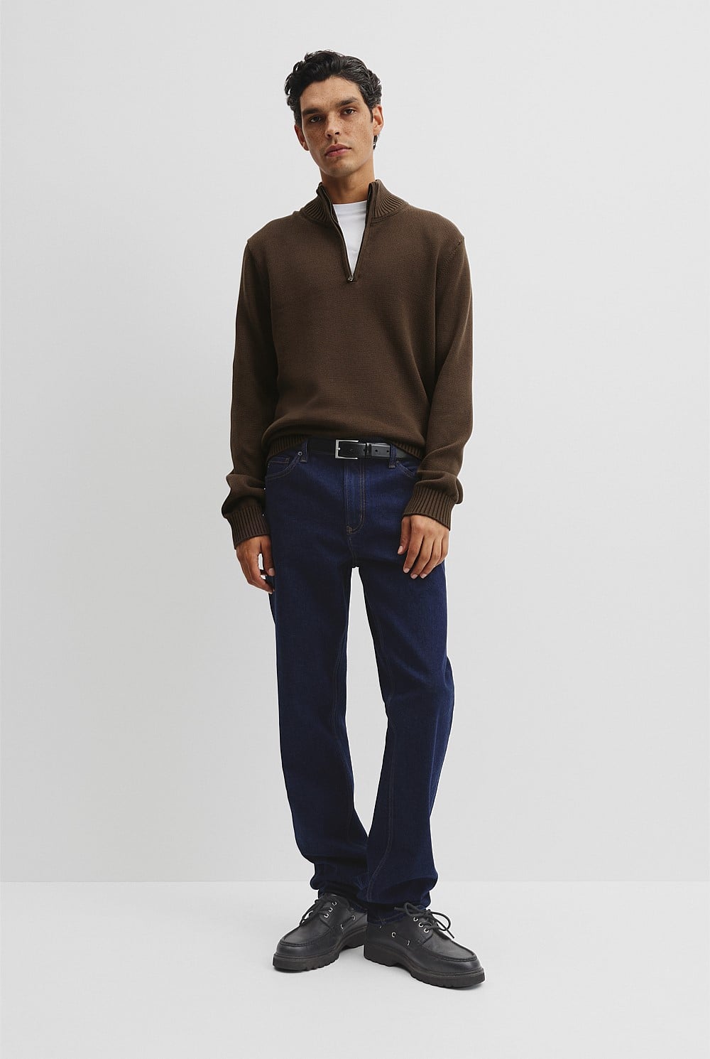 Australian Good Earth Cotton Half Zip Knit