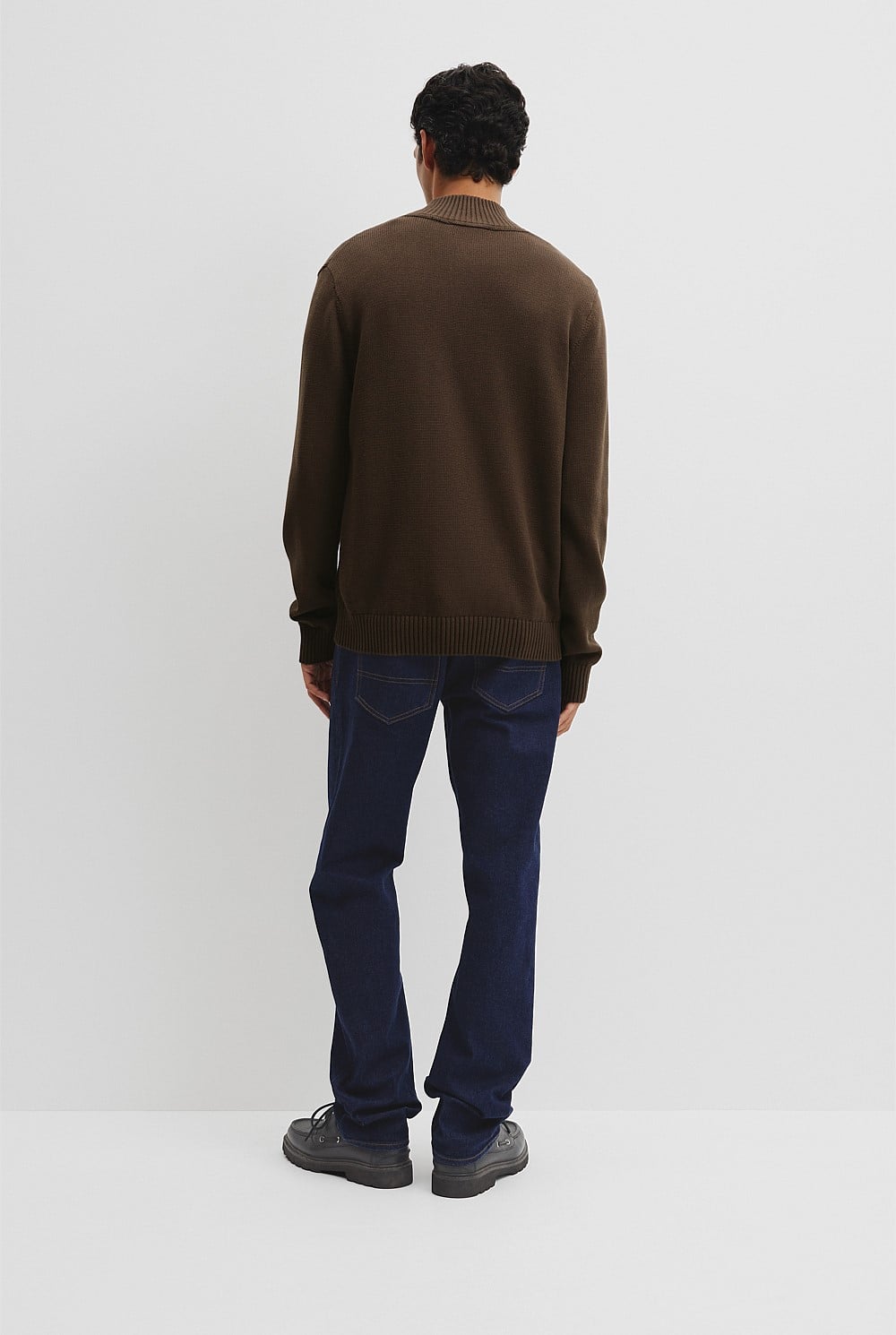 Australian Good Earth Cotton Half Zip Knit