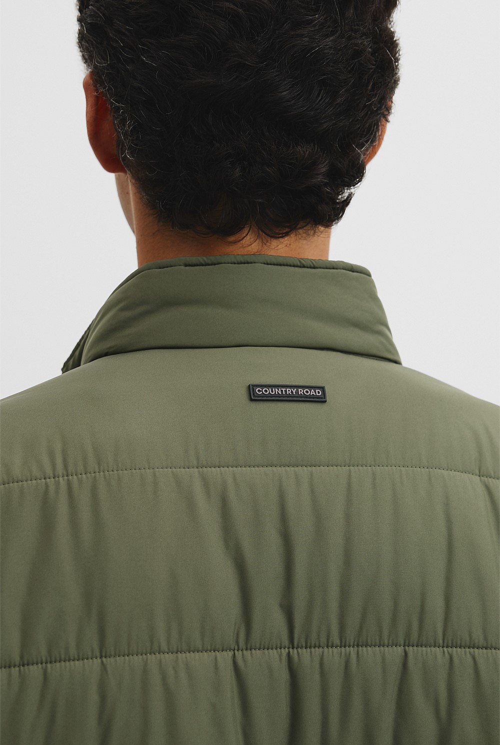 Quilted Funnel Neck Jacket