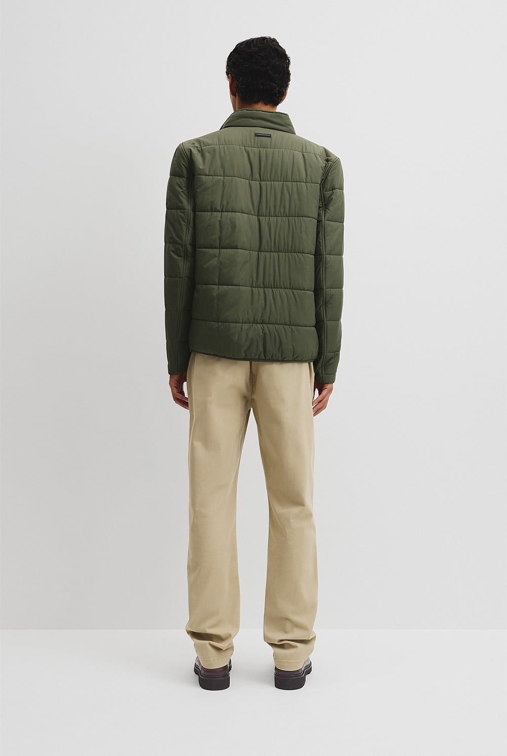 Quilted Funnel Neck Jacket