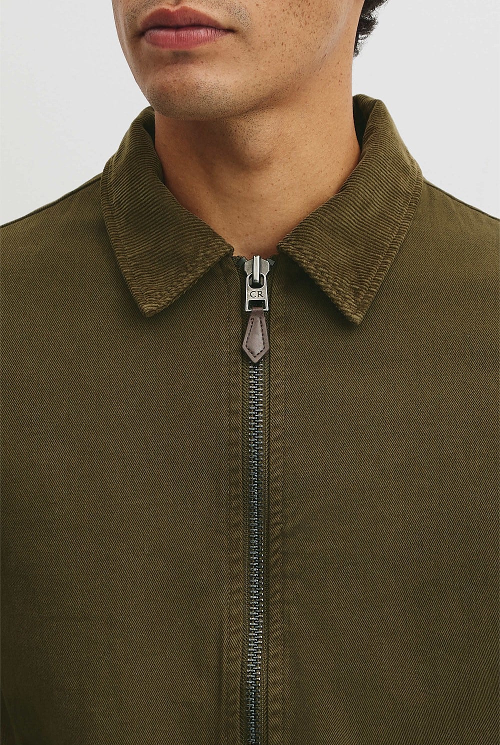 Garment Dyed Zip Harrington Jacket