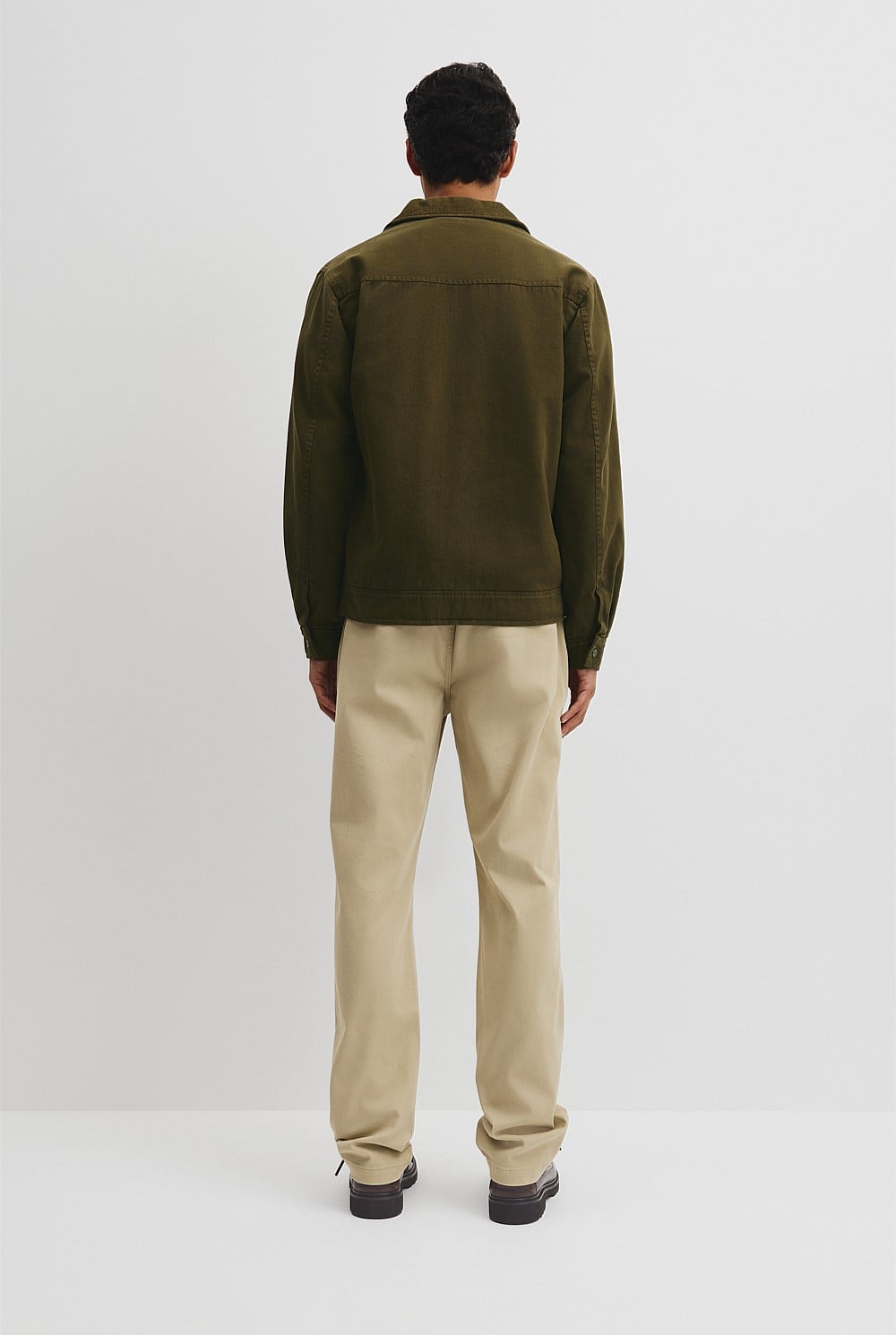 Garment Dyed Zip Harrington Jacket