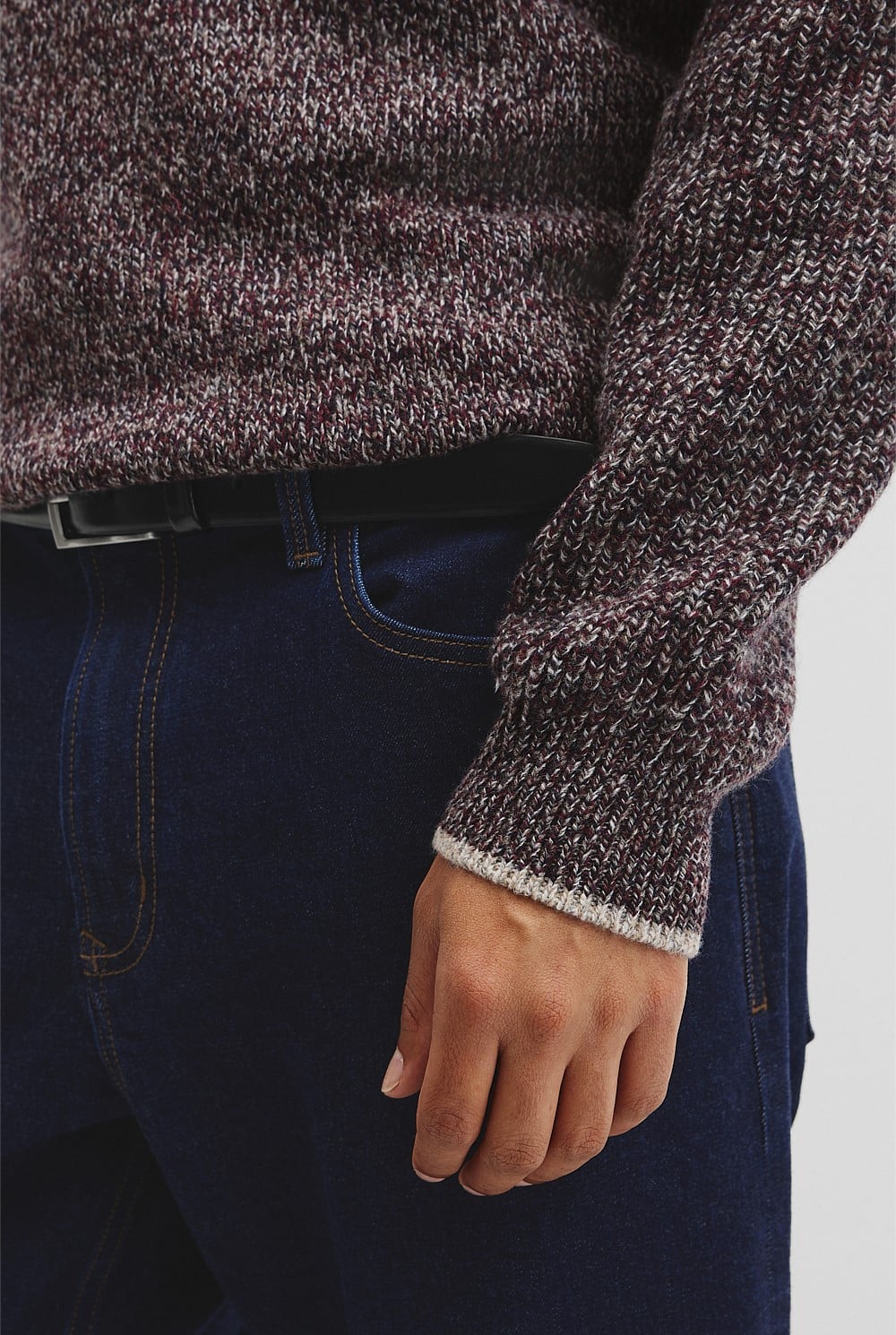 Twisted Half Zip Knit