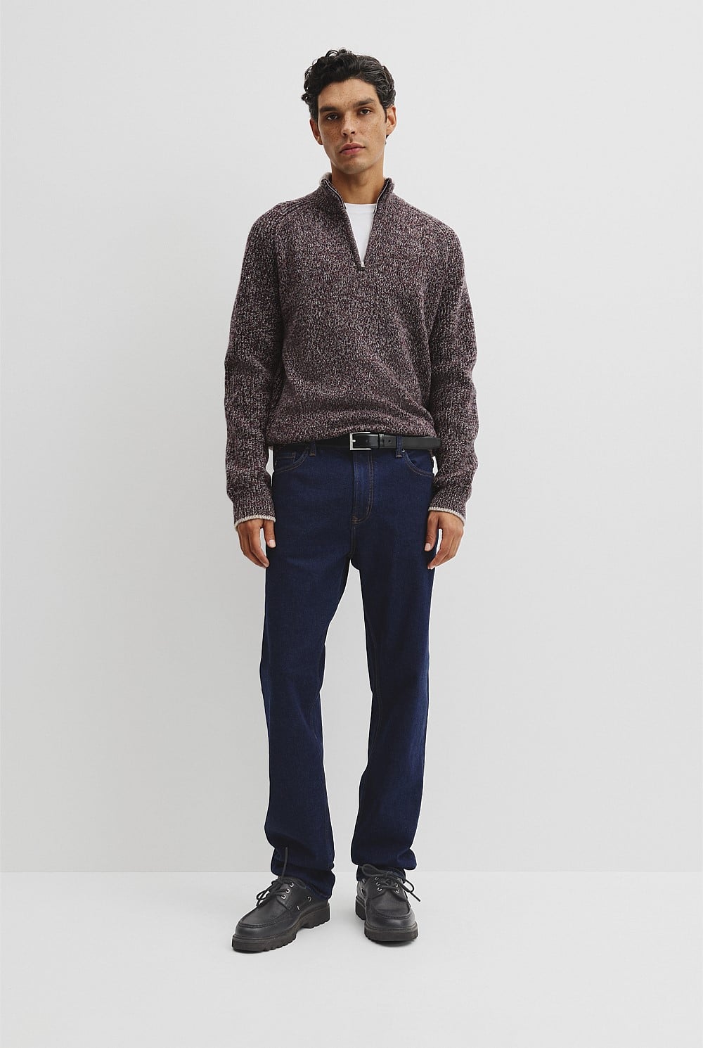 Twisted Half Zip Knit