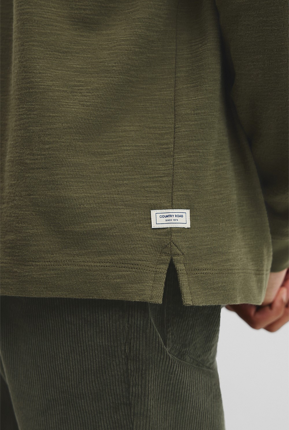 Long Sleeve Cotton Slub T-Shirt