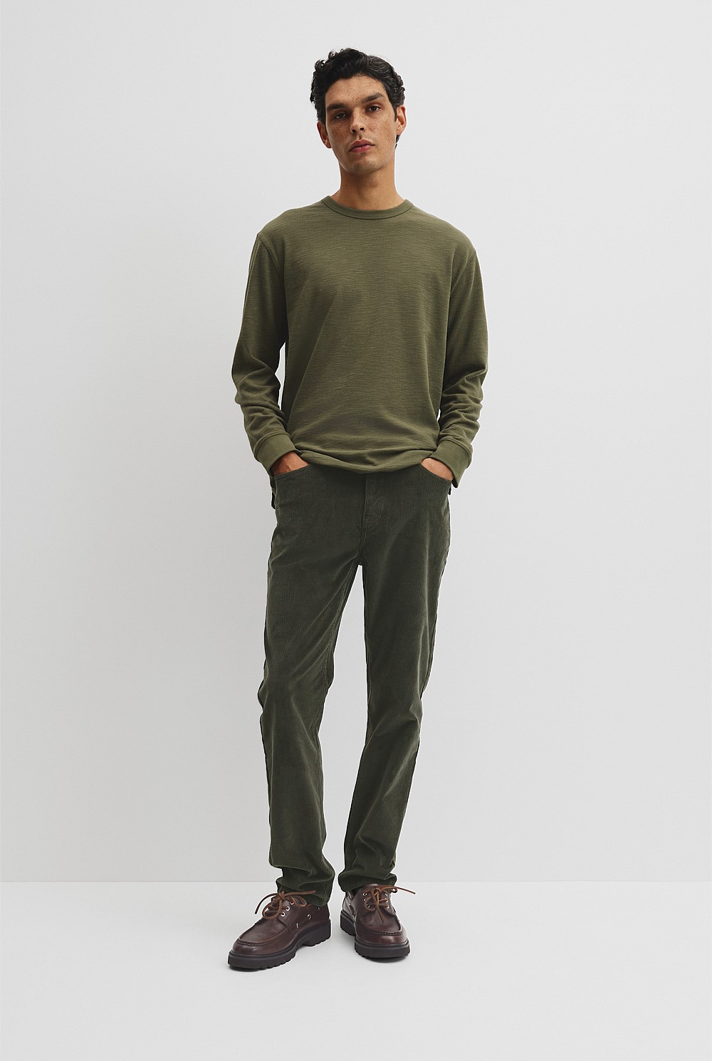 Long Sleeve Cotton Slub T-Shirt