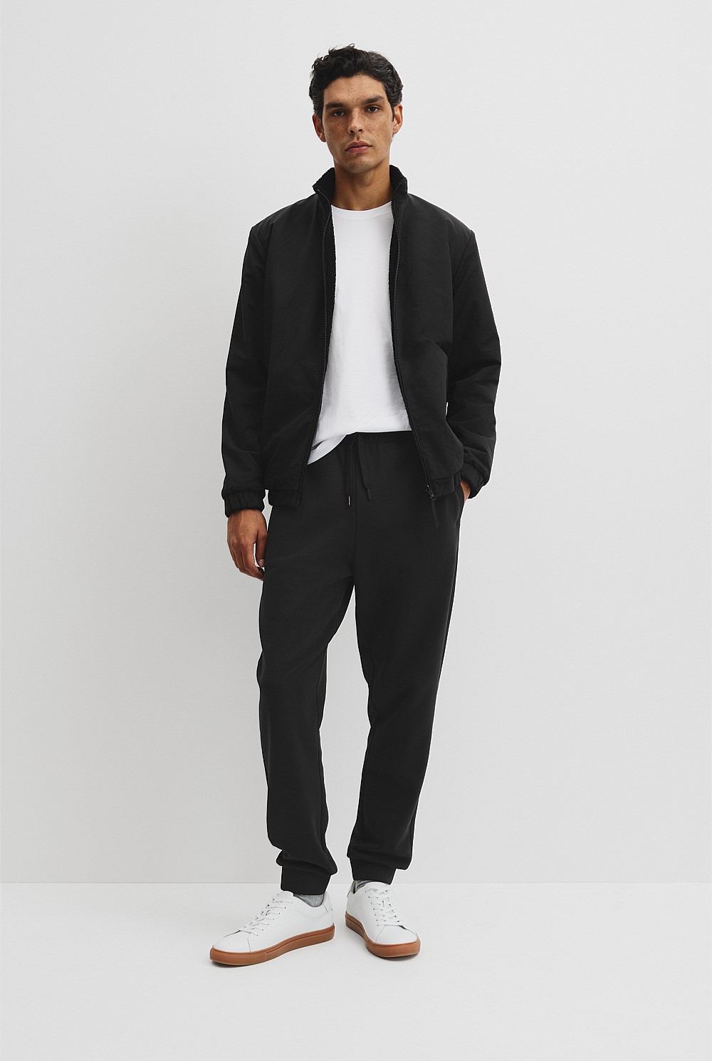 Reverse Sherpa Zip Through Jacket