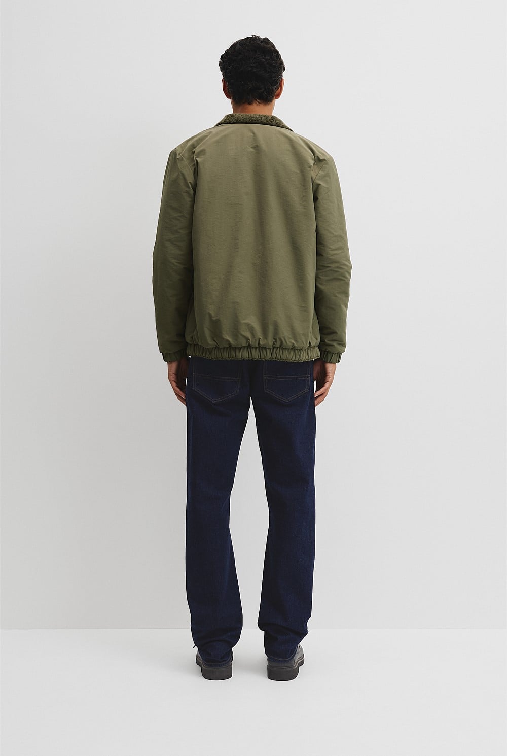 Reverse Sherpa Zip Through Jacket