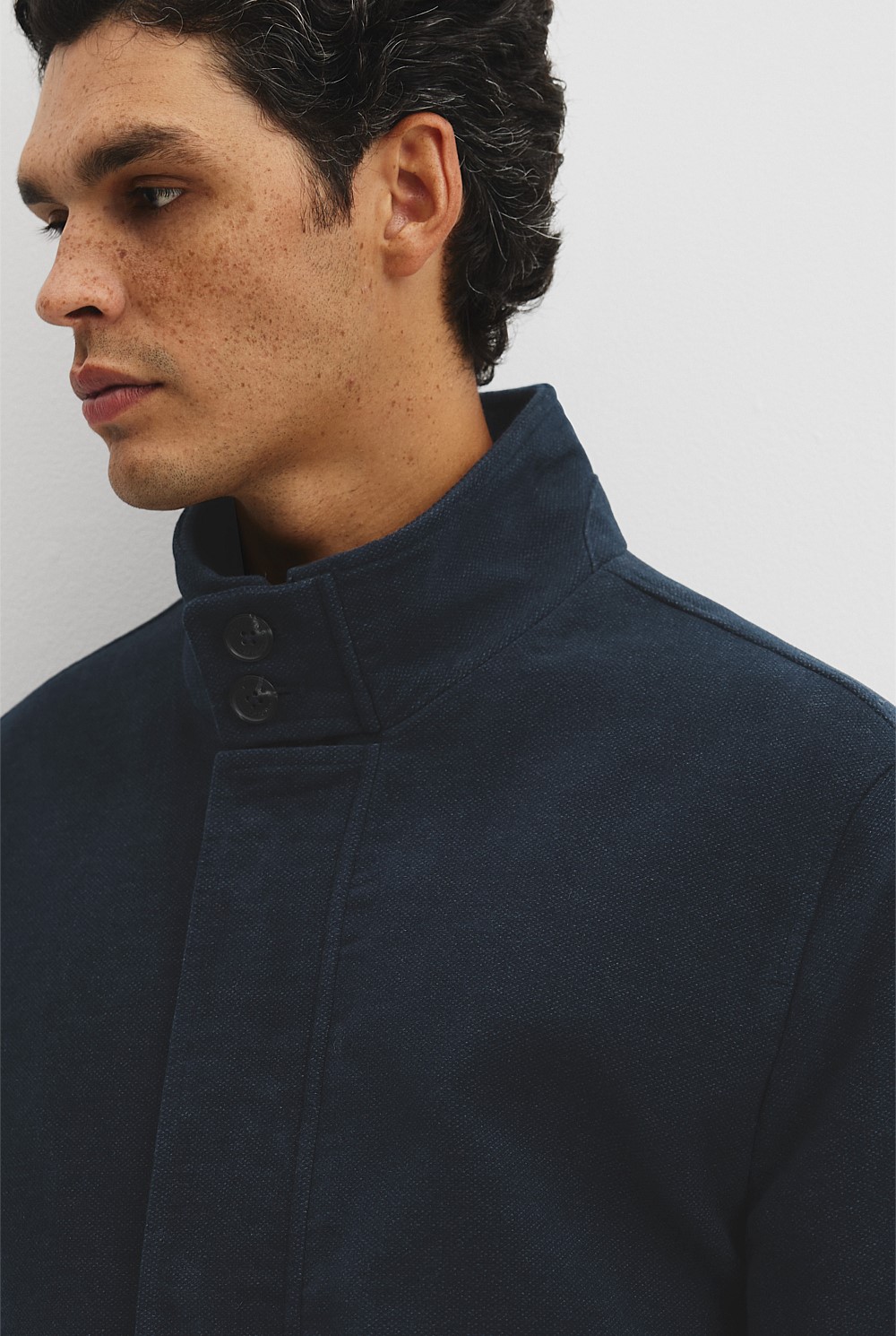 Moleskin Funnel Neck Jacket