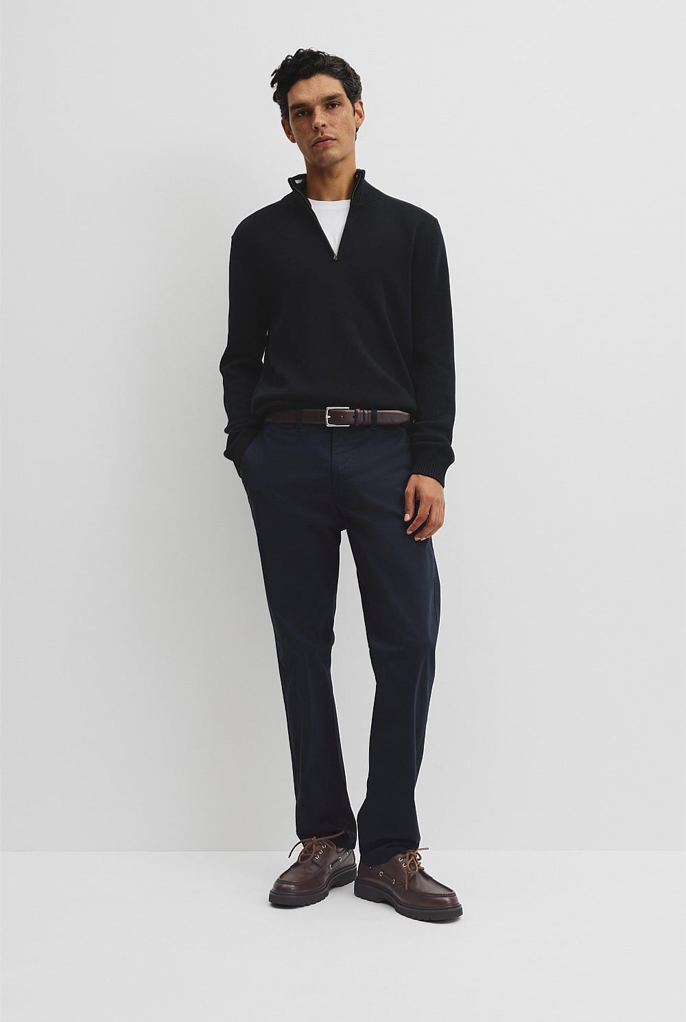 Australian Good Earth Cotton Half Zip Knit