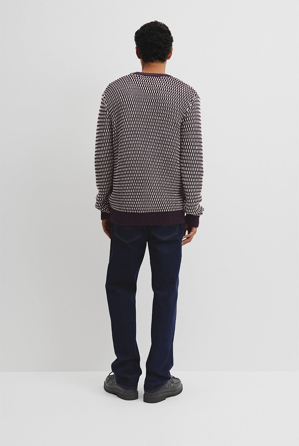 Australian Good Earth Cotton Stitch Crew Neck Knit