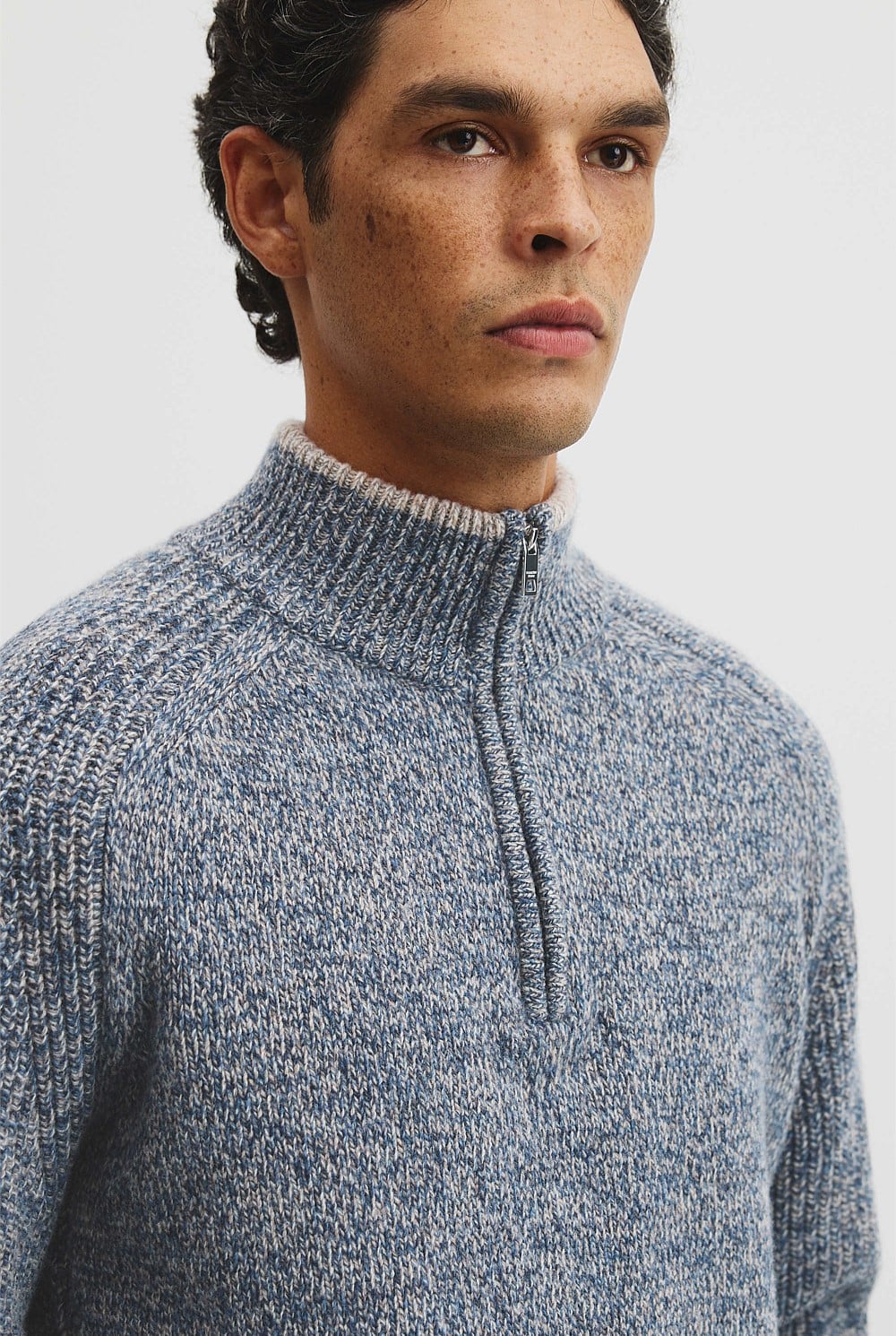 Twisted Half Zip Knit