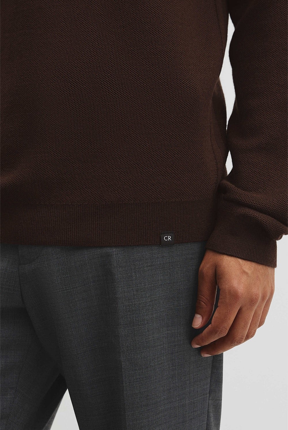 Australian Merino Textured Polo Knit