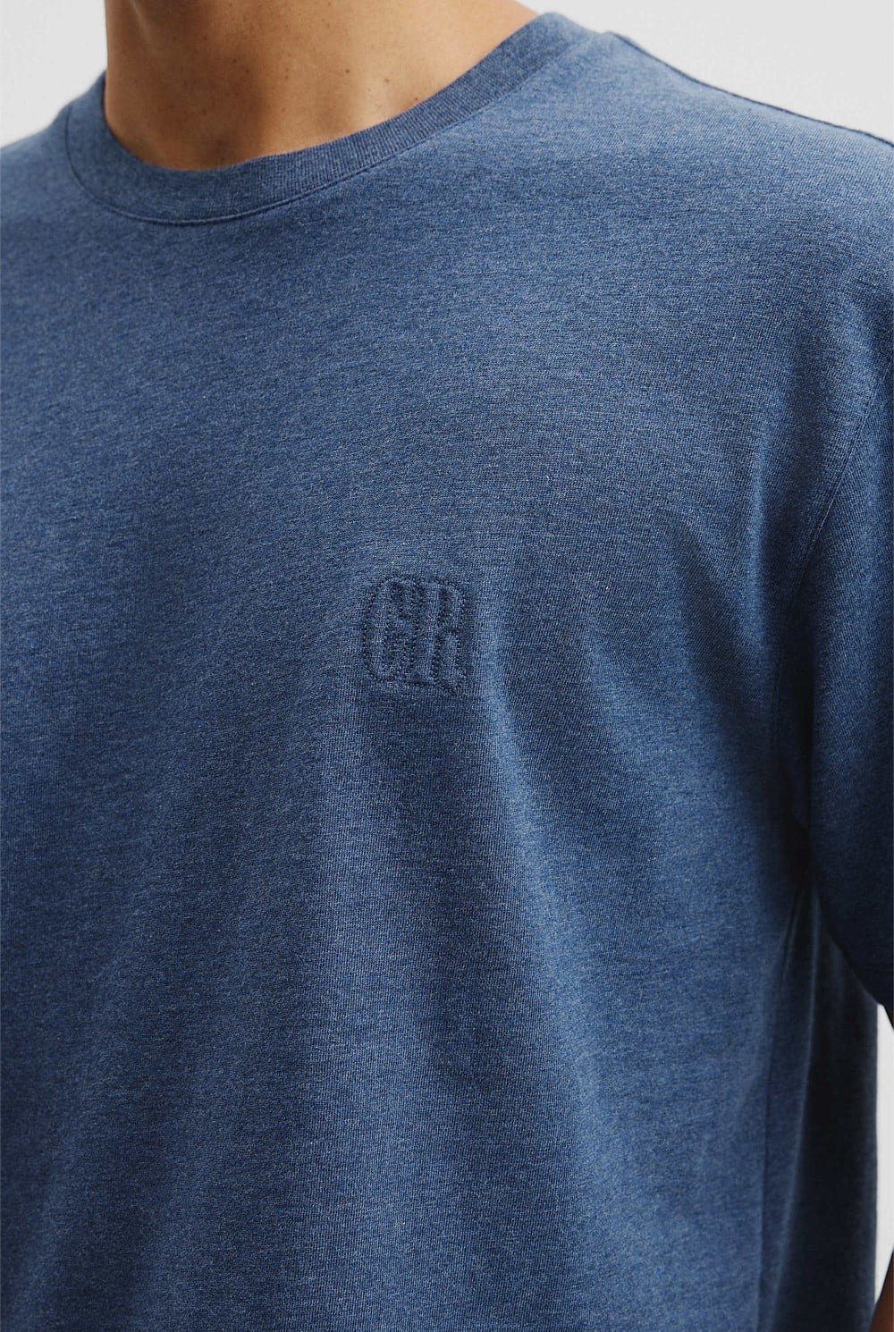 Brushed Melange Cotton T-shirt