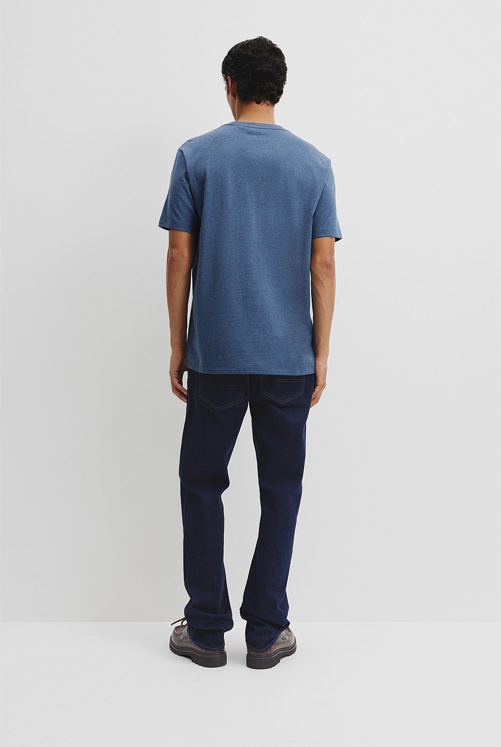 Brushed Melange Cotton T-shirt