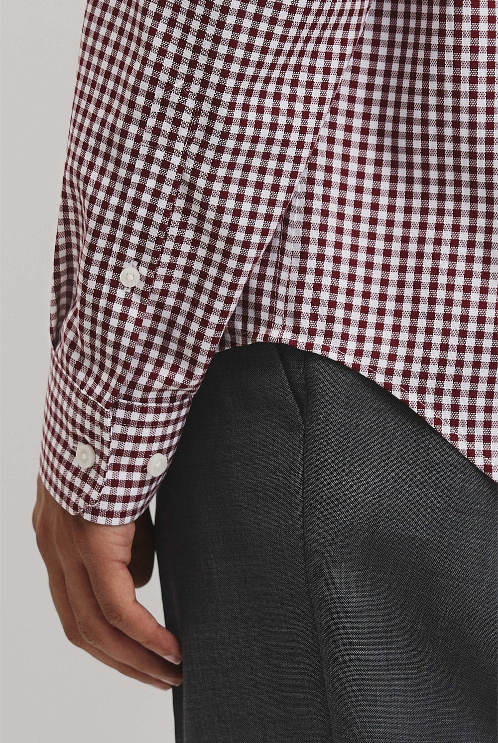 Regular Fit Gingham Travel Shirt