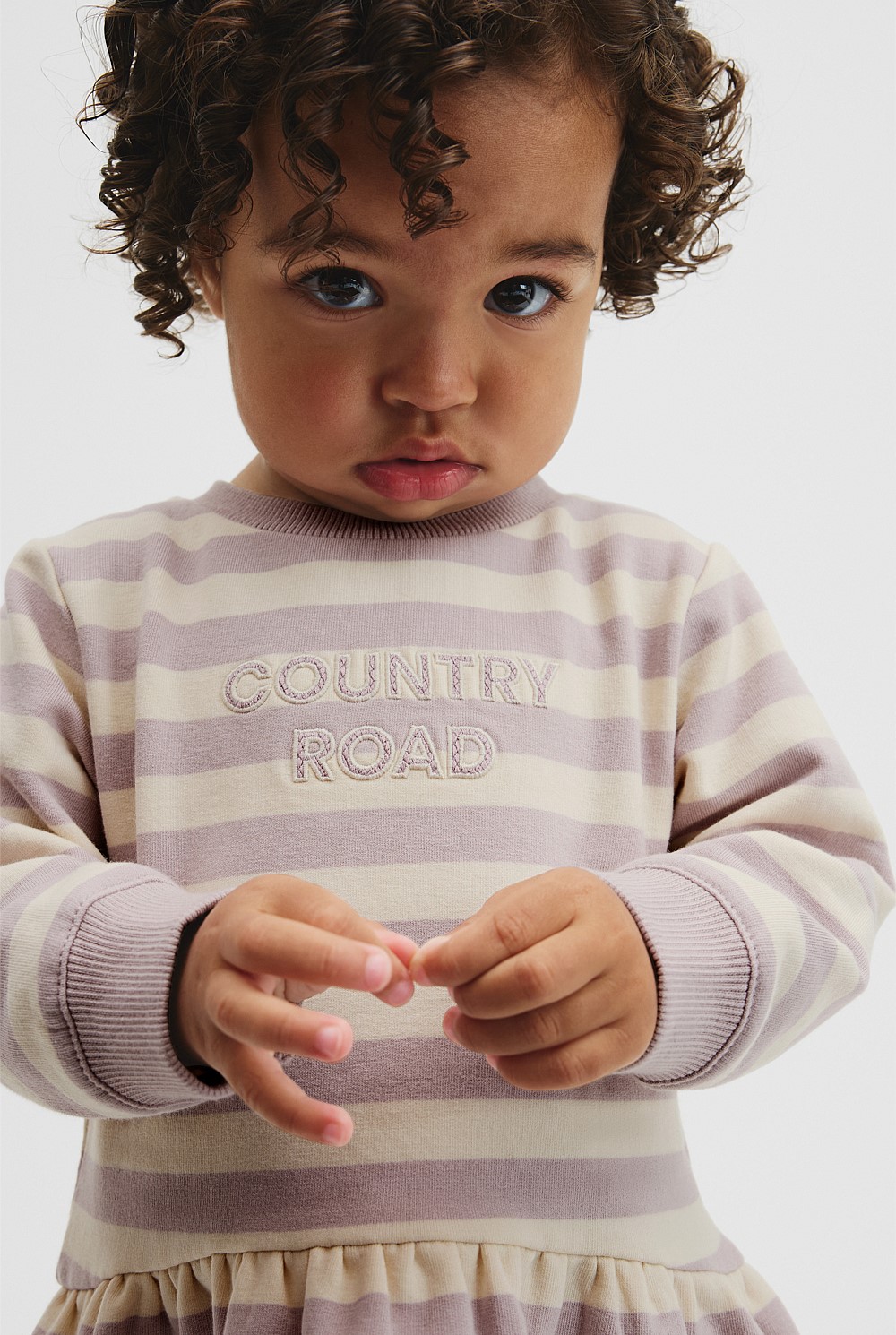 Organically Grown Cotton Stripe Sweat Dress