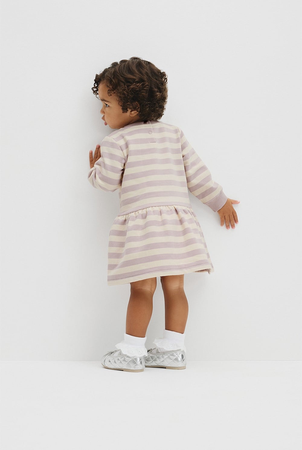Organically Grown Cotton Stripe Sweat Dress