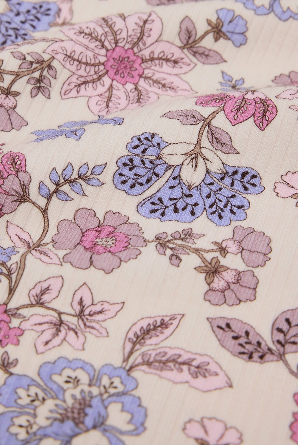 Organically Grown Cotton Blend Rib Flare Sleeve Top