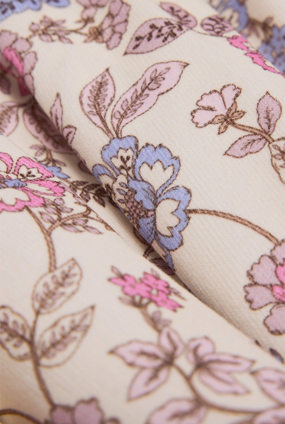 Organically Grown Cotton Printed Ruffle Cord Dress