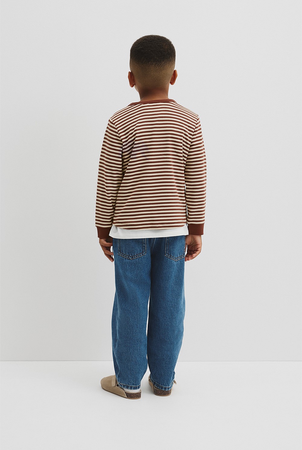 Organically Grown Cotton Stripe Bear T-Shirt