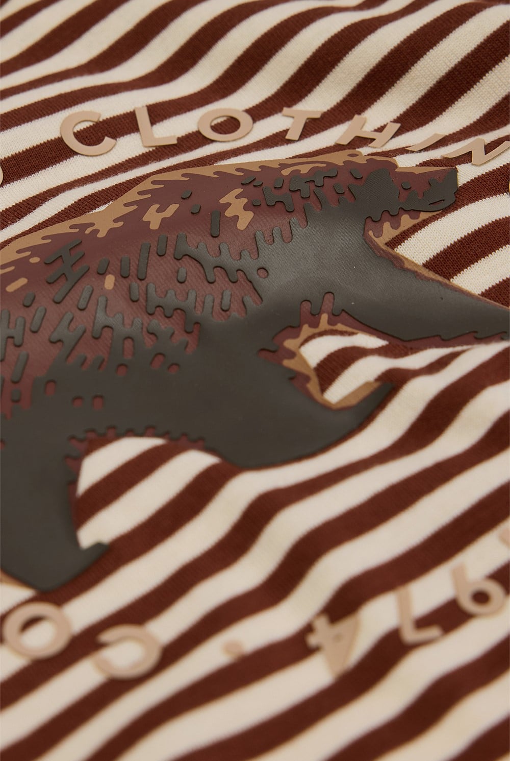 Organically Grown Cotton Stripe Bear T-Shirt