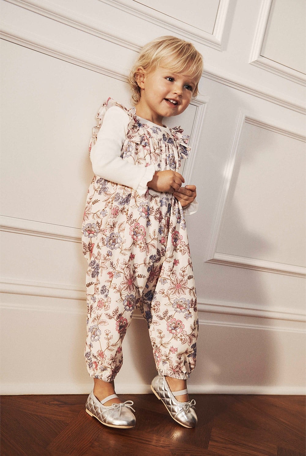 Organically Grown Cotton Ruffle Cord Overall