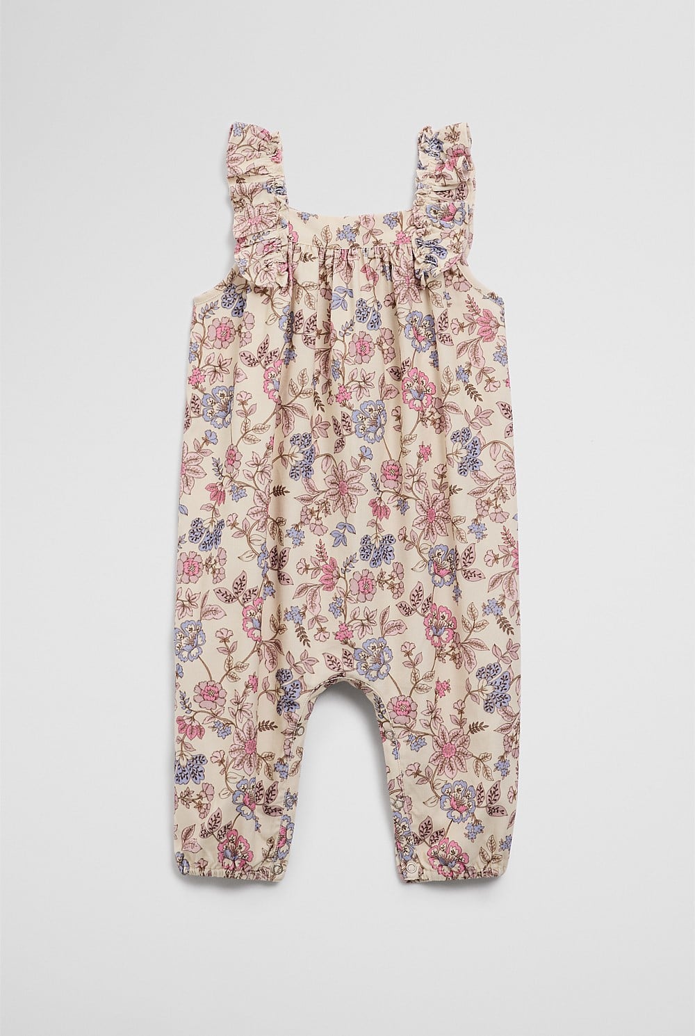 Organically Grown Cotton Ruffle Cord Overall