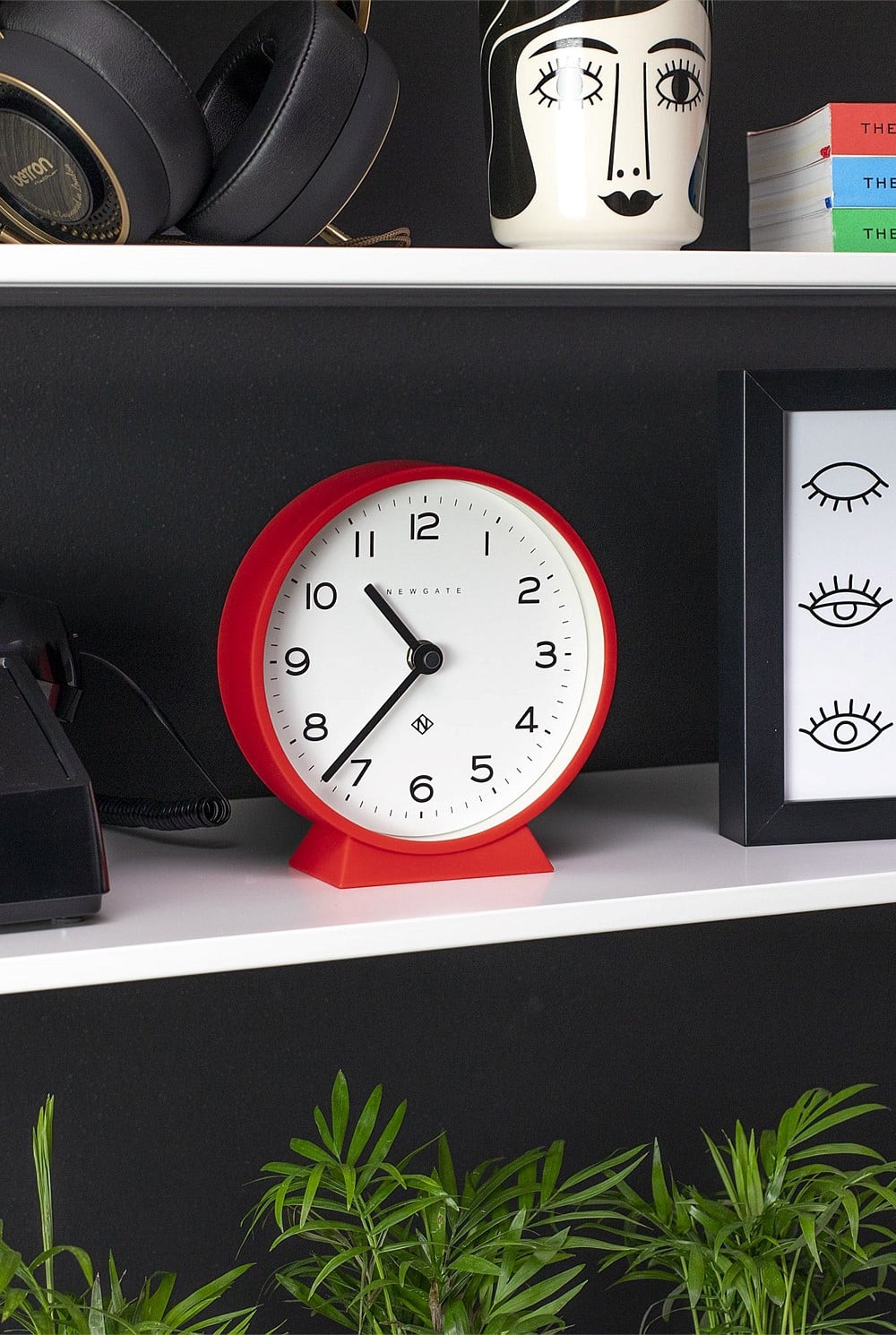 M Mantel Clock - Fire Engine Red