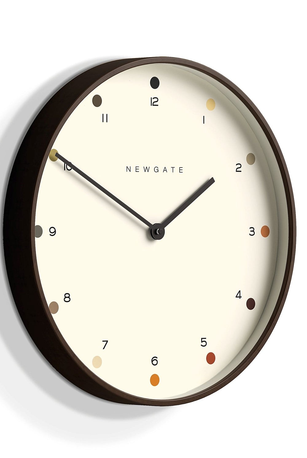 Mr Clarke Clock - Dark Wood Dot Dial