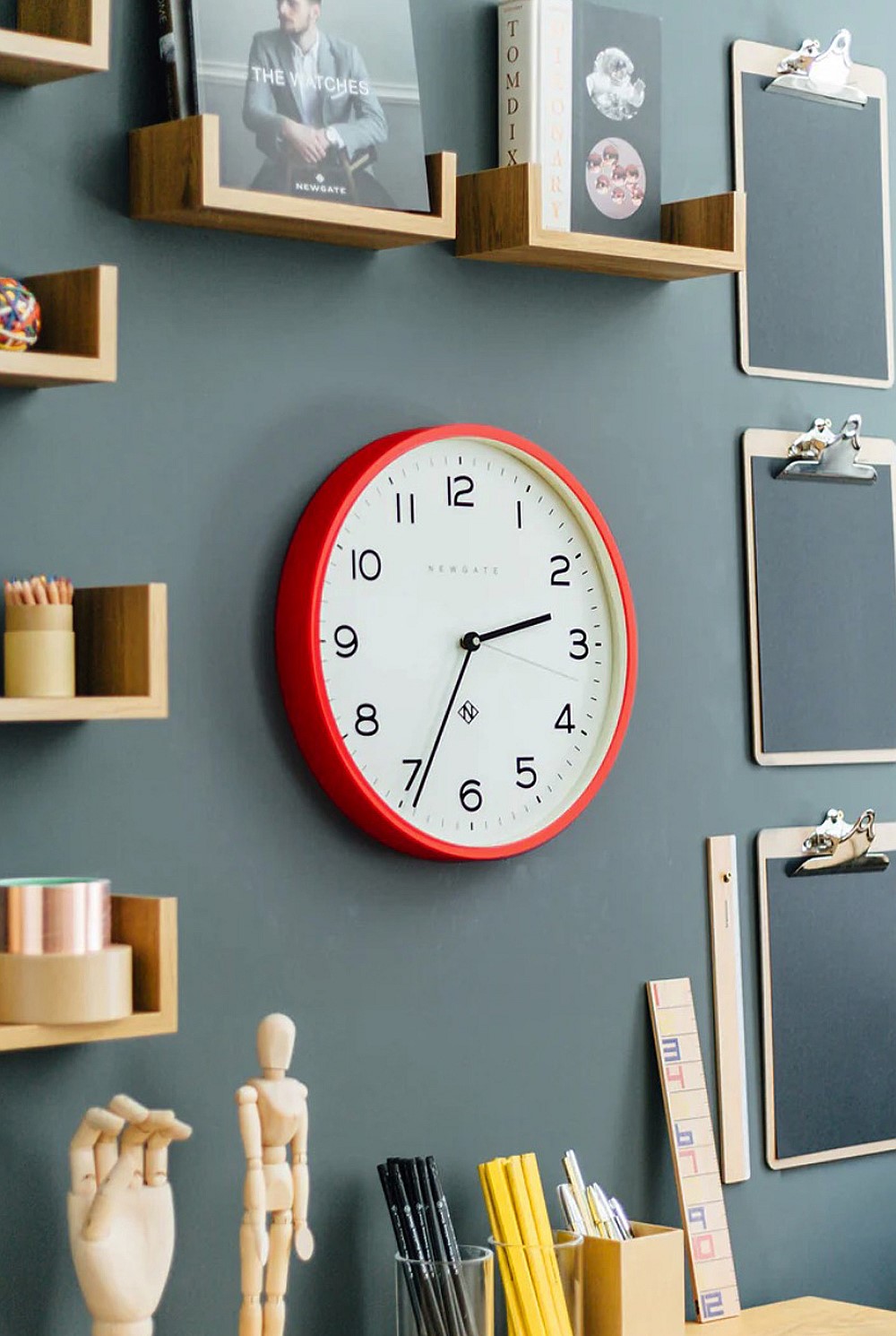 Number Three Echo Clock - Silicone Red