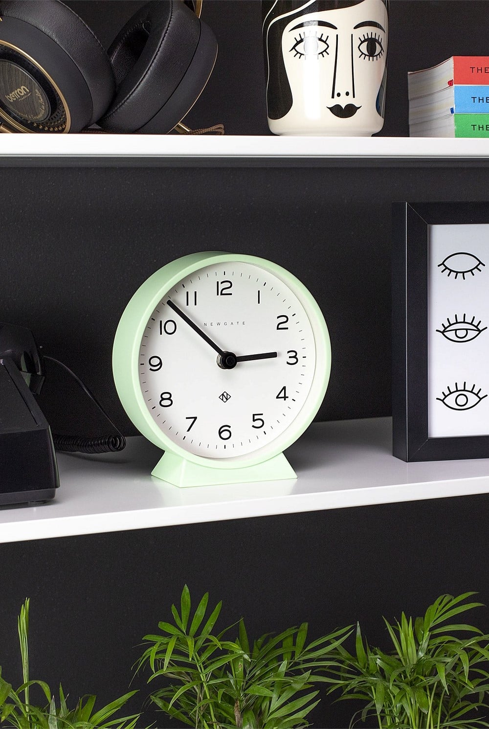 M Mantel Clock - Neo Mint