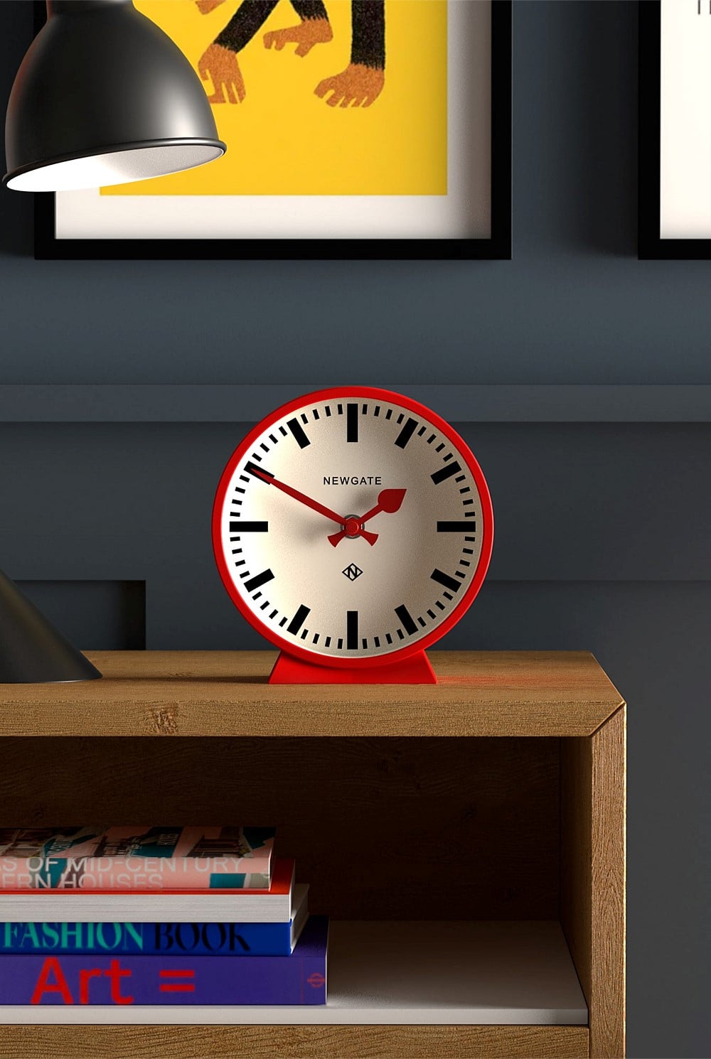 Railway Mantel Clock - Fire Engine Red