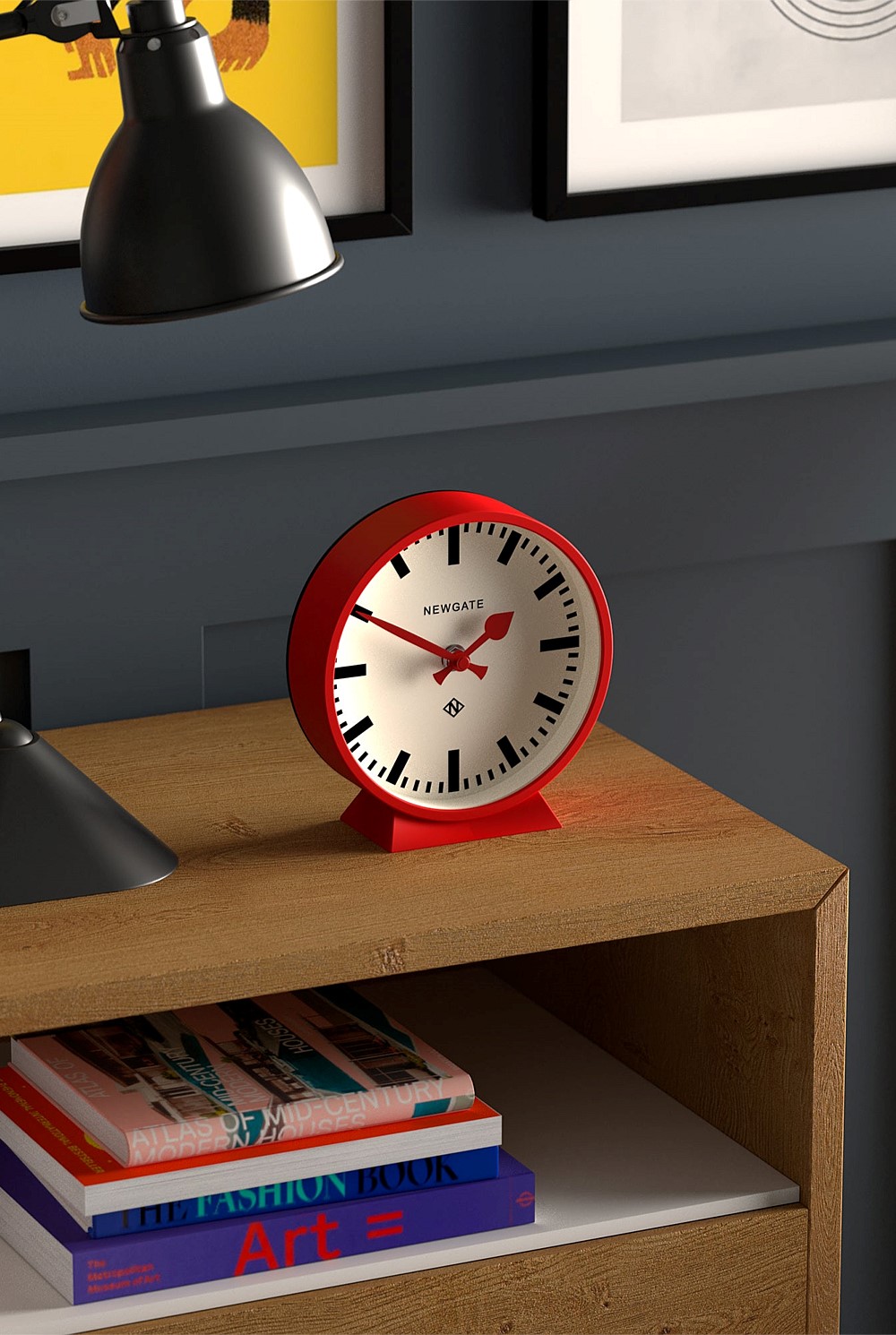 Railway Mantel Clock - Fire Engine Red