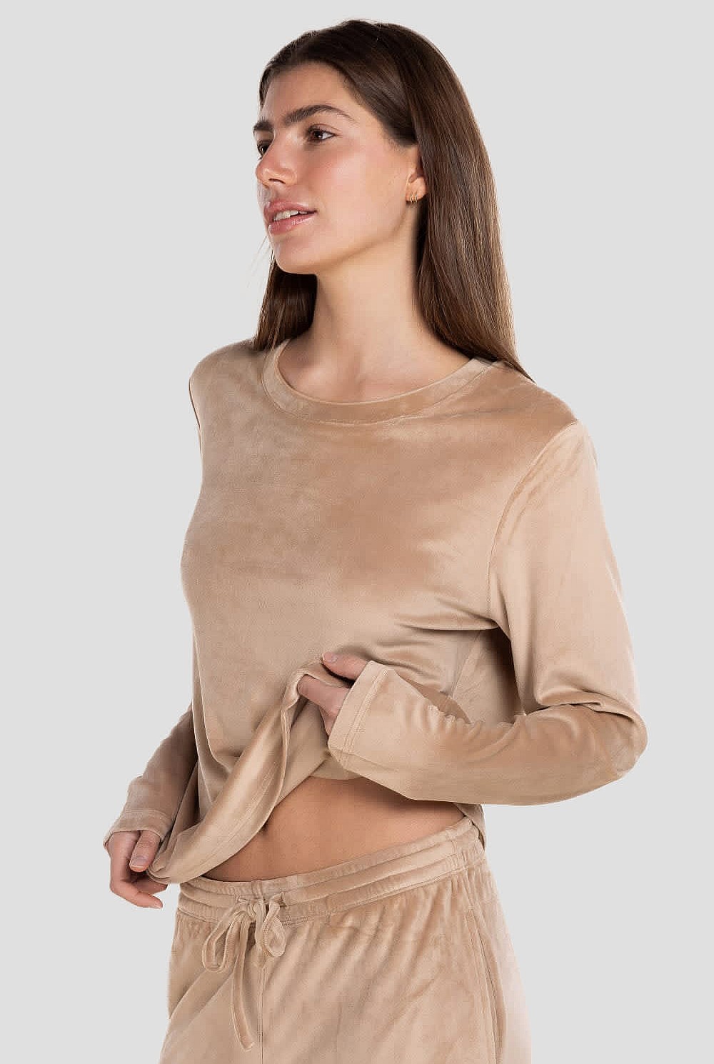 Thea Velour Long Lounge Set