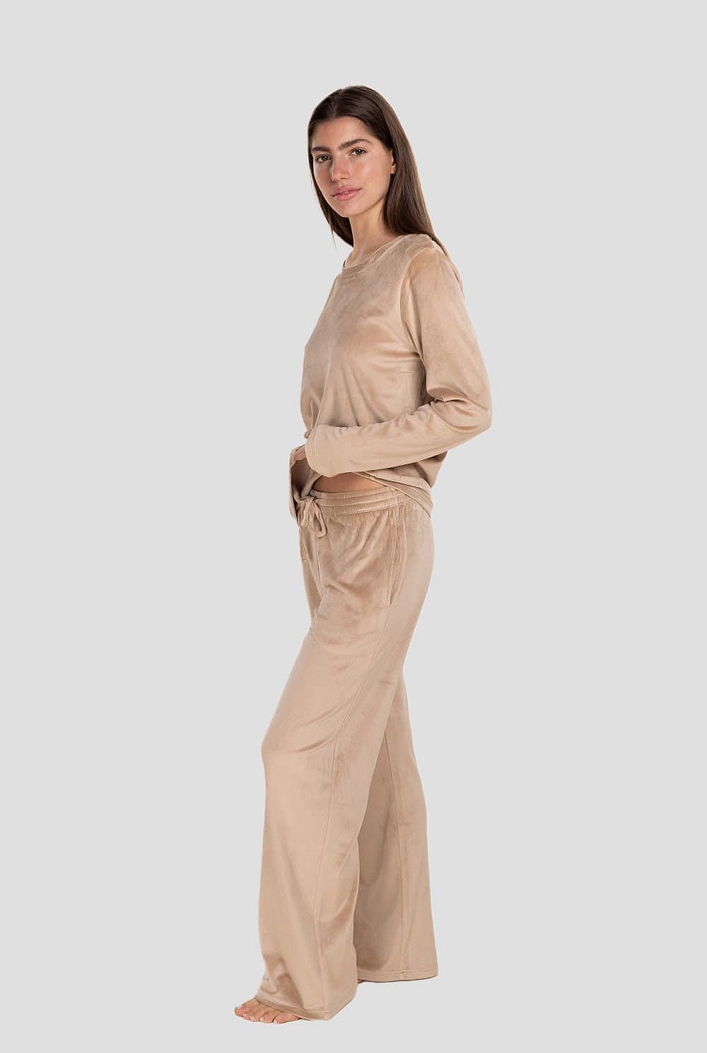 Thea Velour Long Lounge Set
