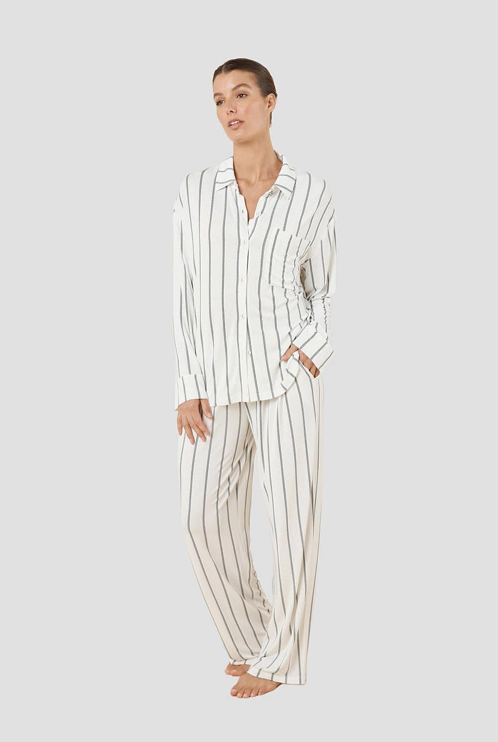 Harlow Bamboo Striped Pj Set
