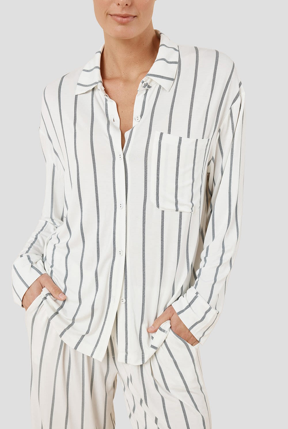 Harlow Bamboo Striped Pj Set
