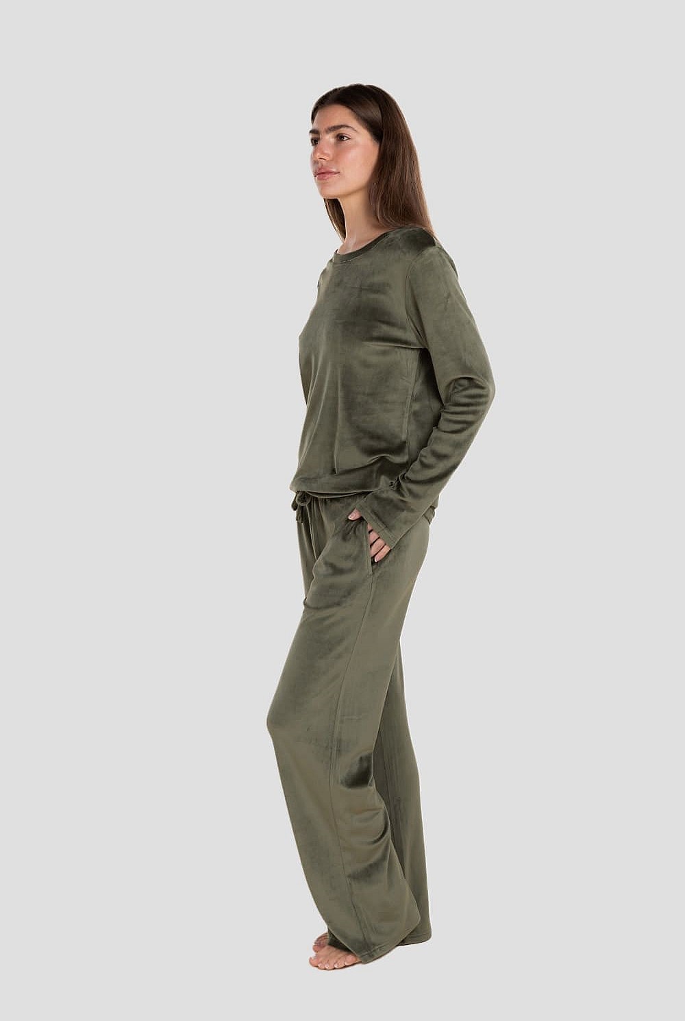 Thea Velour Long Lounge Set
