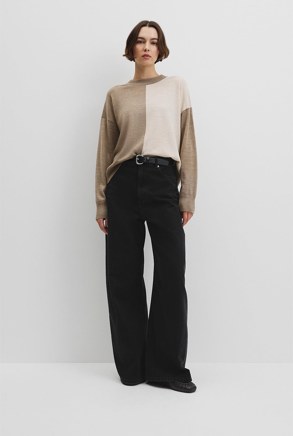 Colour Block Merino Knit