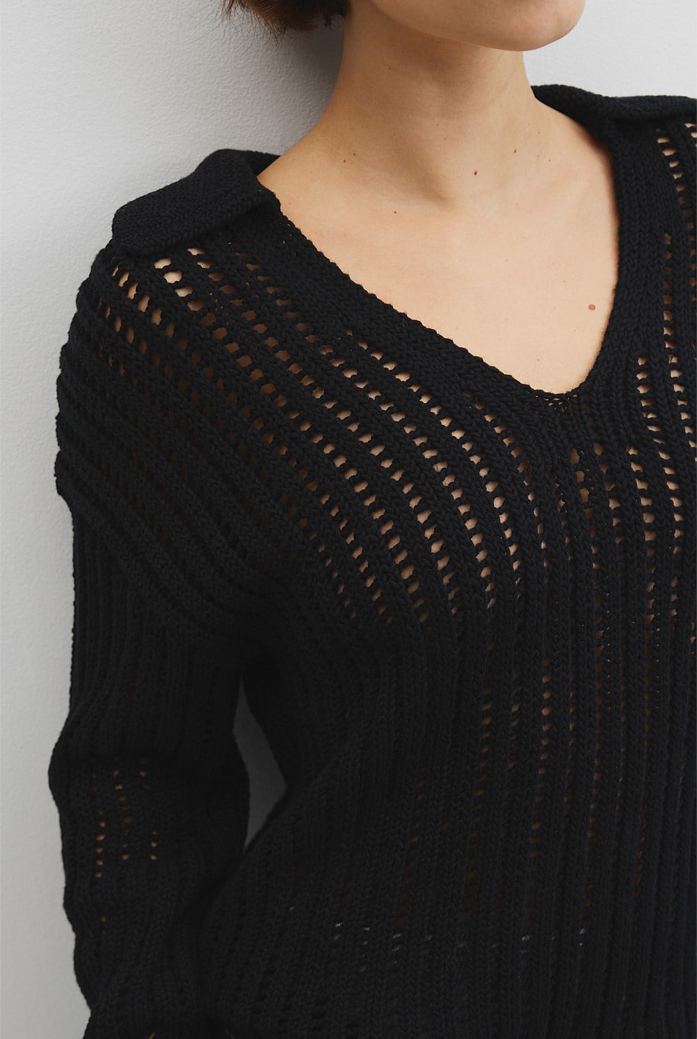 Australian Good Earth Cotton Long Sleeve Tape Knit