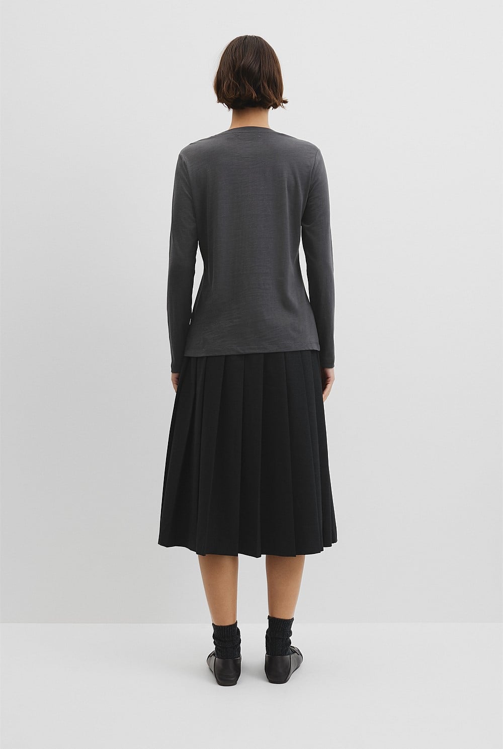 Australian Good Earth Cotton Textured Slub T-Shirt