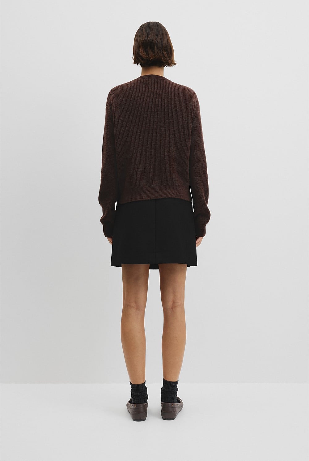 Australian Cotton Wool Blend Zip Through Knit Cardigan