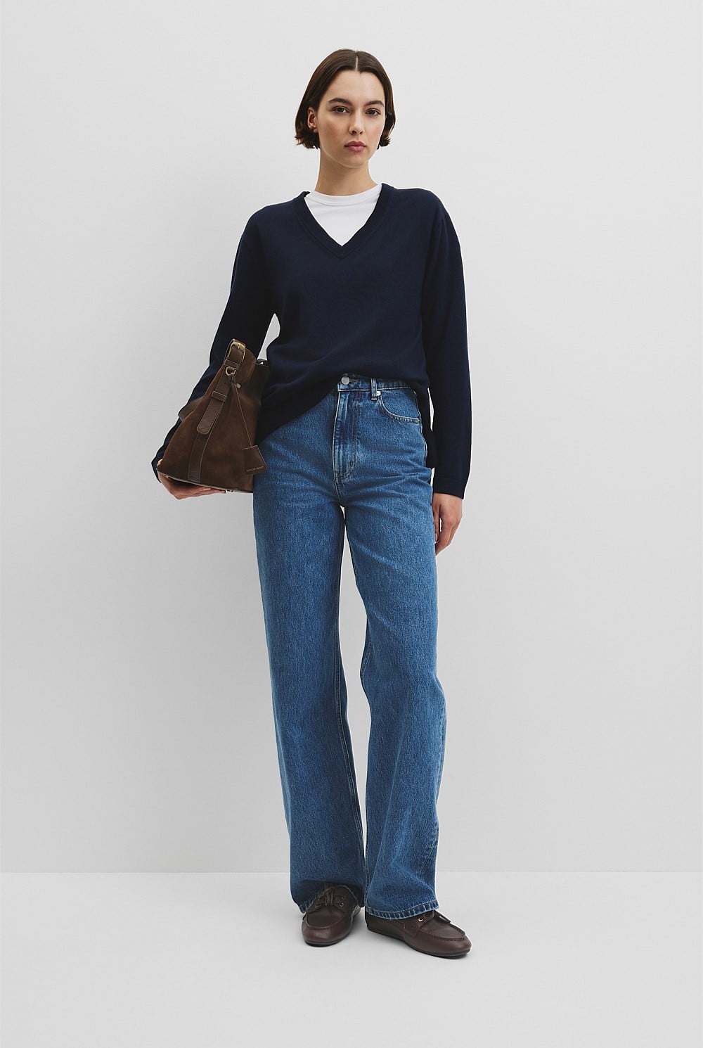 Lightweight Merino Wool V-Neck Knit