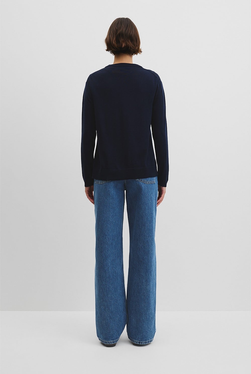 Lightweight Merino Wool V-Neck Knit
