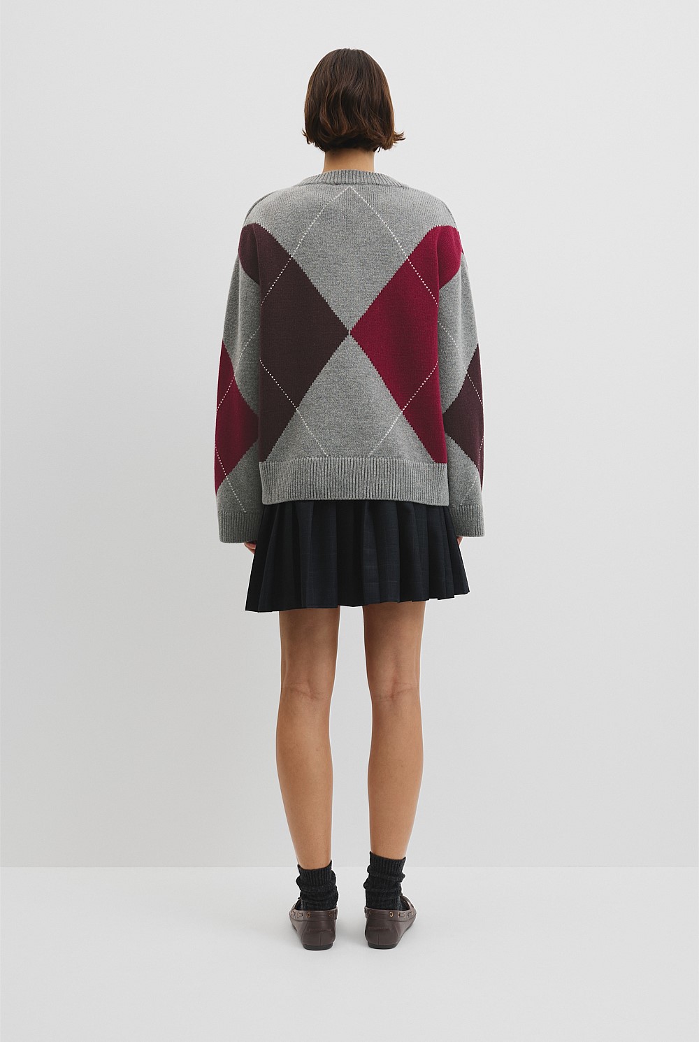 Extrafine Merino Argyle Knit