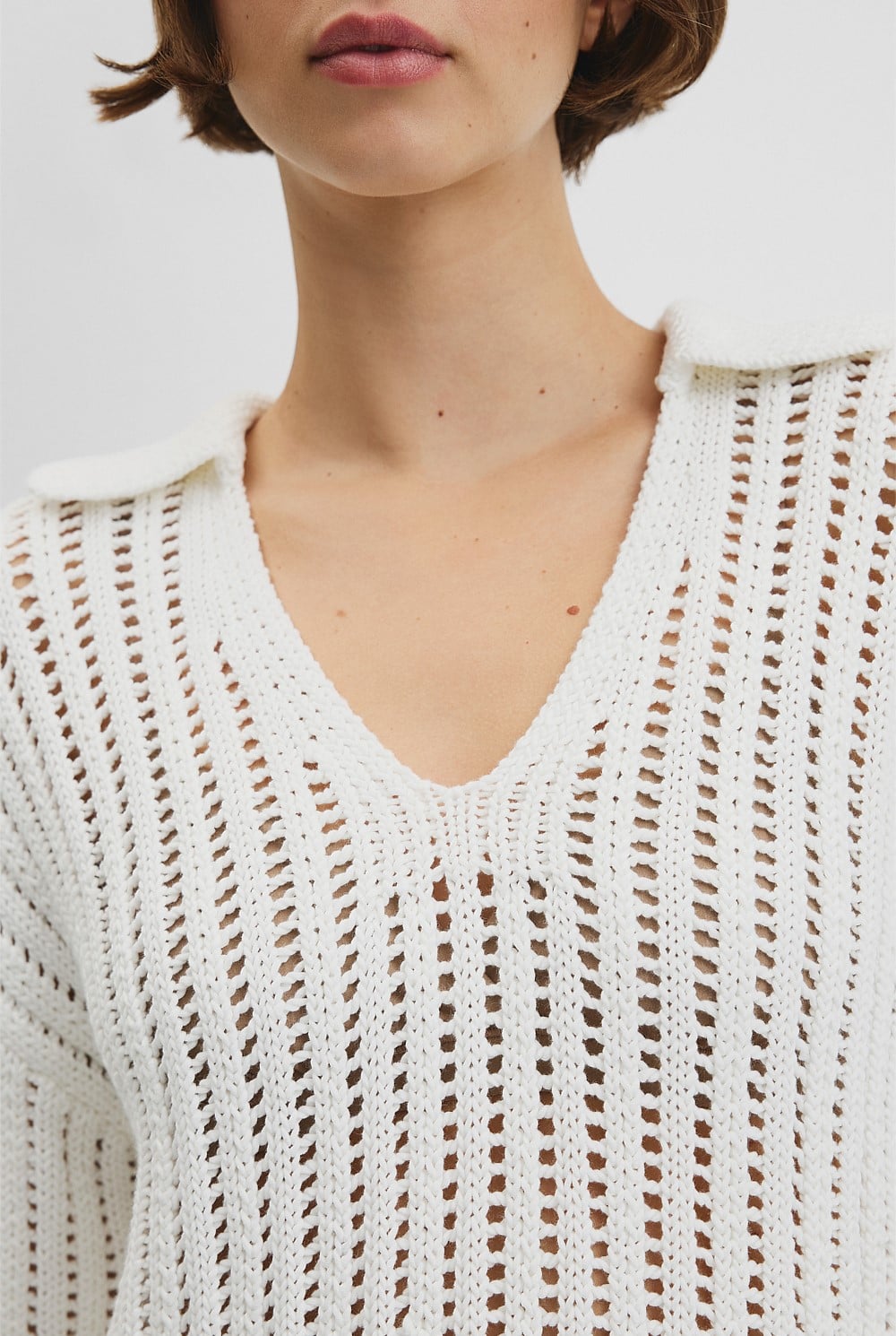 Australian Good Earth Cotton Long Sleeve Tape Knit