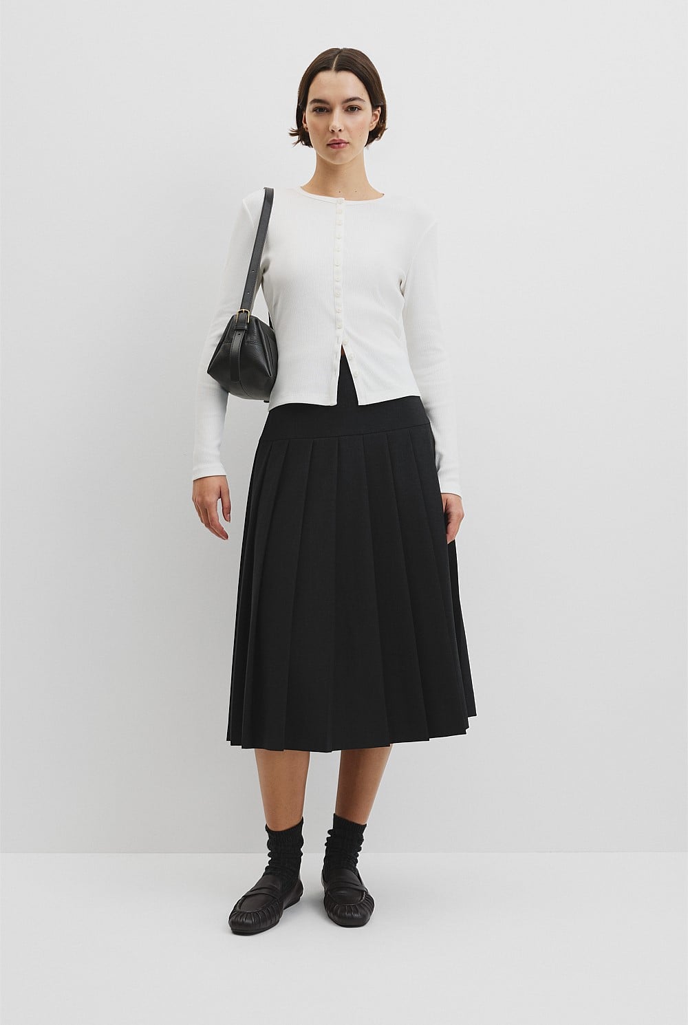 Long Sleeve Button Through Top